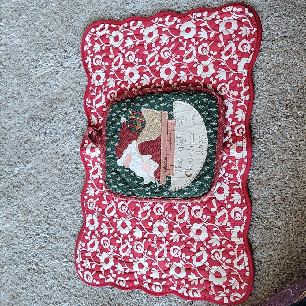 Christmas placemat~Santa hotpad